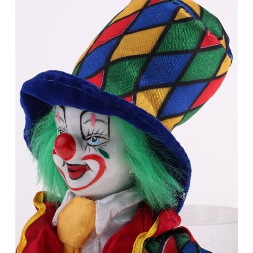 Vintage Victorian Porcelain Clown Doll Ceramic Clown Dolls Decoration 18cm