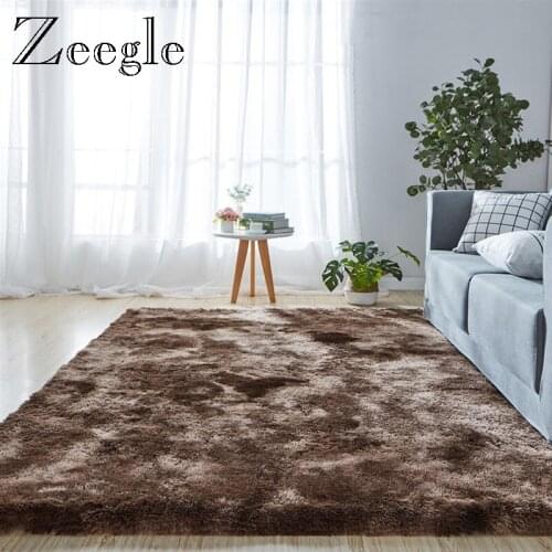 Zeegle Shaggy Large Size Carpet Home Decoration Rug Living Room Rug Polyester Soft Sofa Area Mat Hallway Foot Mat Bedroom Carpet