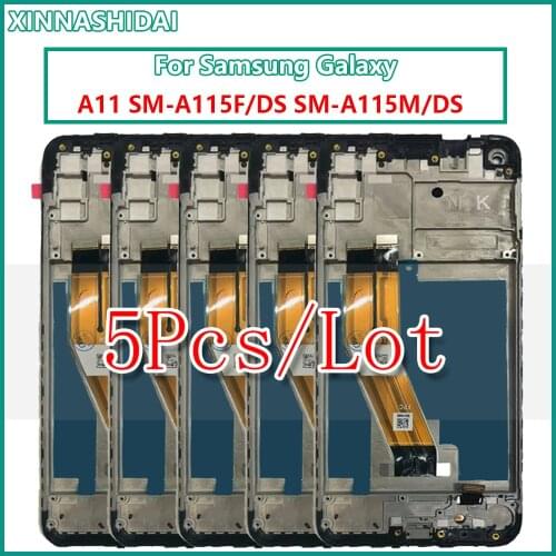 5 Pcs LCD Display For Samsung Galaxy A11 A115F A115F/DS LCD Display Touch Screen Digitizer Assembly Replacement