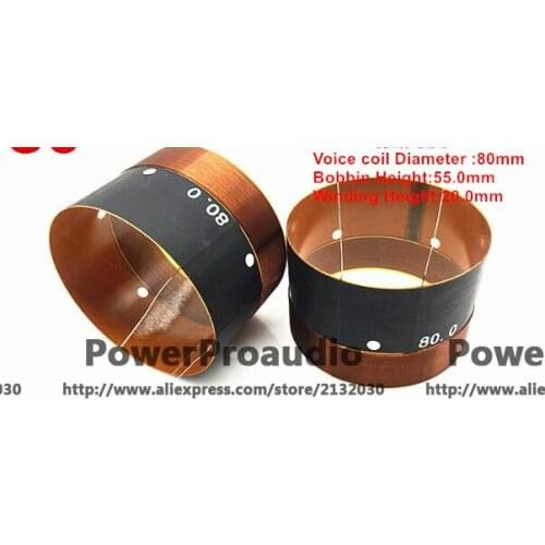 2 pcs High Quality 80mm woofer / loudspeaker / speaker voice coil