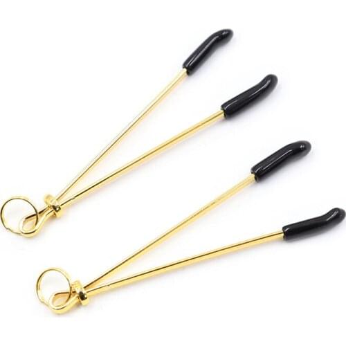 1 Pair Metal Nipple Clamps Adult Flirting Game Breast​ Bondage Restraints Massager Nipples Clips Erotic Sex Toys for Women Men