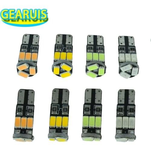 100pcs Canbus T10 W5W 1W LED 9SMD 194 5630 5730 90MA 501 Dome Parking Light Car Side Wedge Lamp White Ice Blue Red Yellow DC 12V