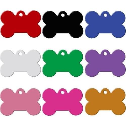 1200 pcs/lot Personalized Customized Blank DIY ID Custom Bone Double Tag Pet ID Tags Pet Collar Accessories SN1133