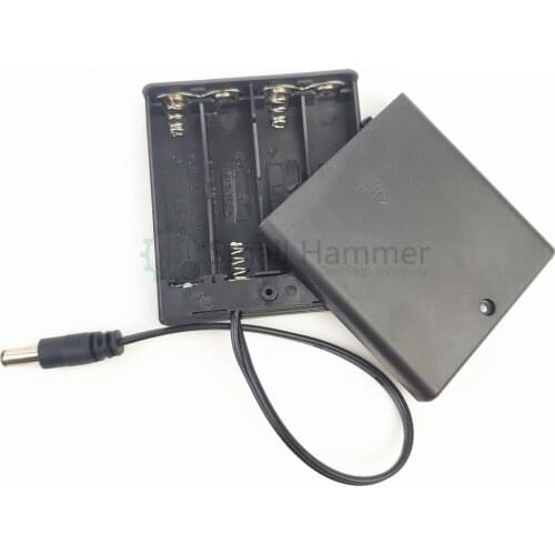 5th 4th AA with cover with switch DC head Battery case with cover 6V battery holder