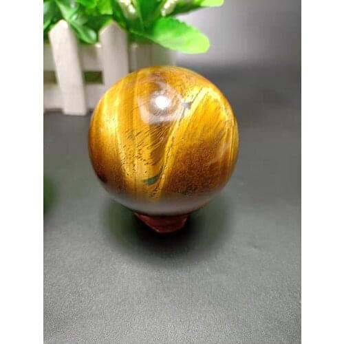 60mm Natural Tiger Eye Stone Crystal Ball Quartz Sphere Ball