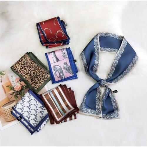 9*98cm Women Girls Print Fashion Hair Ribbons Scarf Bag Wrist Headwear Cloth Ponystail Tie Turban Accessories Hairbands Headband
