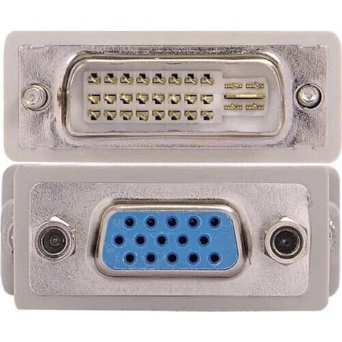 Male to VGA SVGA HD 15 Pin Female Video Monitor LCD Converter Adapter 24+5