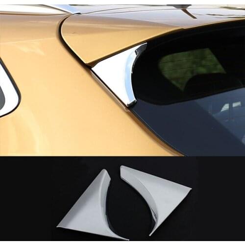 Car ABS Chrome 2Pcs Rear Window Tailgate Spoiler Trims Cover Fit for Nissan Qashqai J11 2014 2015 2016 2017 2018