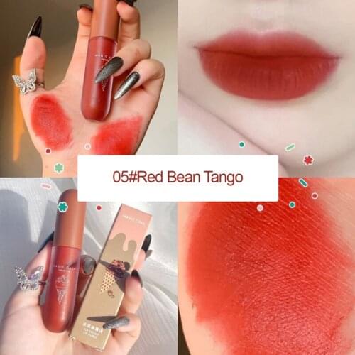 Velvet Matte Lip Gloss Waterproof Long Lasting Non-marking Delicate Smooth High Color Lip Glaze Women Beauty Lipstick Comestics