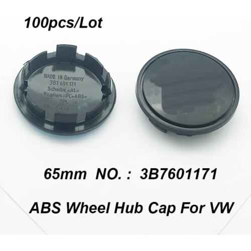 For Passat B6 B7 CC MK5 MK6 Tiguan Black/blue Wheel Hubcap Emblem 65mm 6.5cm 3B7601171 Wheel Rim Center Cap 100pcs/lot