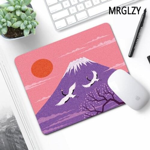 MRGLZY Drop Shipping Mount Fuji 220X180/200X250 Pink Small Mouse Pad Mats Rugs Gamer Laptop Mini PC Gaming Accessories MousePad