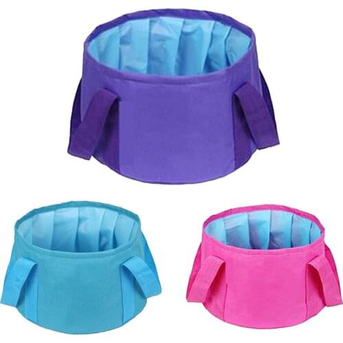 Outdoor Camping Travel 12L Folding Basin Portable Wash Foot Bucket Water Bag Camping Washbasin Sink Washing Bag Water bucket