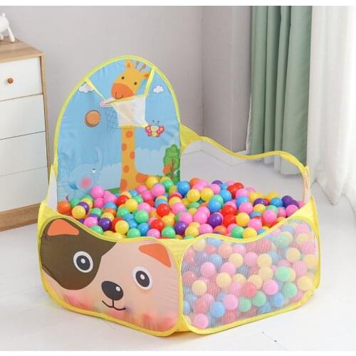 1.2M Portable Baby Playpen Ball Pool Kids Playground Balls Dry Pool with Basketball Hoop Folding Large Child Ballenbak Toys