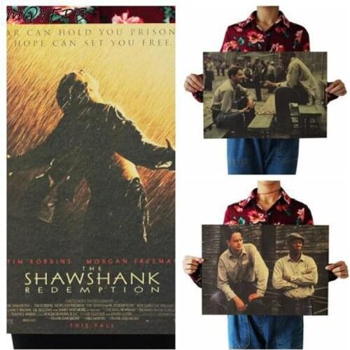 Movie The Shawshank Redemption Series Retro Poster Home Wall Decoration Kraft Paper Painting 50.5x35cm