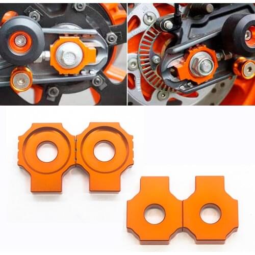 For KTM Duke 125 200 390 2013 2014 2015 2016 2017 2018 Motorcycle chain adjuster CNC aluminum stopper pair accessories