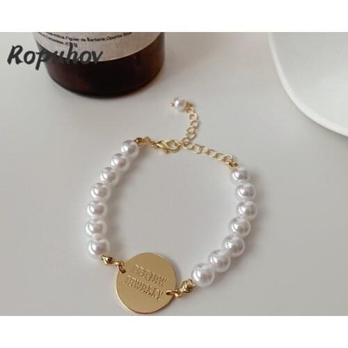 Ropuhov 2021 New Lovely Jewelry charm Bracelets for Women Pearl Valentines Day lover Gift Wholesale Bulk