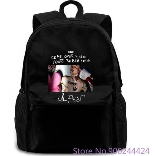 New LIL Peep Come Over When You are Sober Reprint And Wo Hipster women men backpack laptop travel school adult