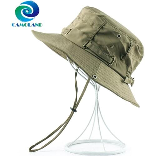 CAMOLAND UPF 50+ Summer Sun Hat For Women Men Outdoor UV Protection Fishing Hiking Caps Male Casual Bucket Beach Cap