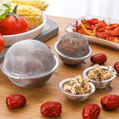 5 Size Stainless Steel Tea Ball Strainer Tea Infuser Sphere Locking Spice Tea Mesh Infuser Tea Filter Strainers Kitchen Tools