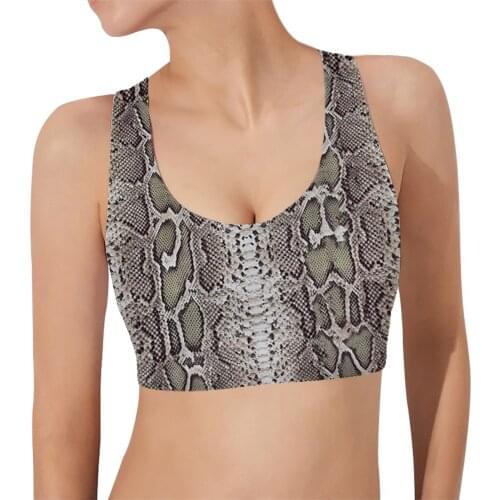 CLOOCL Fashion Women Sports Vest Snake Skin Cosplay 3D Print Sports Bra Yoga Running Female Fitness Harajuku Sleeveless Tops