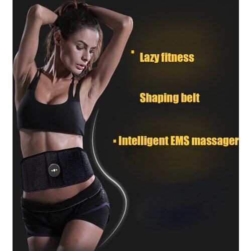 Abdominal Muscle Trainer Vibration Fitness Massager Waist Support EMS Stimulator Body Building Slimming Belt Workout Equipment