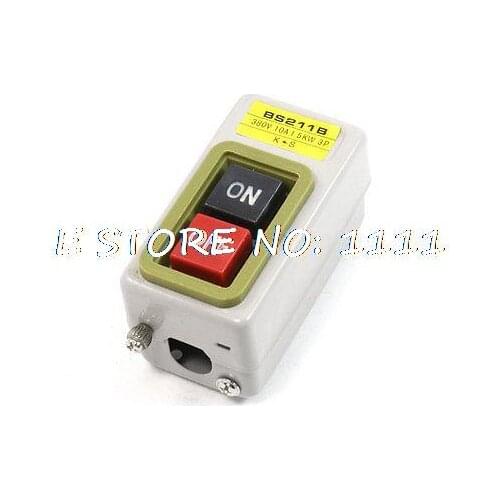 ON OFF Self-Locking Push Button Metal Power Switch 380V 10A 1.5KW