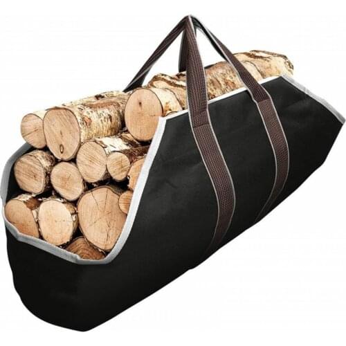 Large Capacity Canvas Wood Storage Bag Carrier Outdoor Firewood Tote Handbag Storage Bag Carrier Outdoor Firewood Tote Handbag