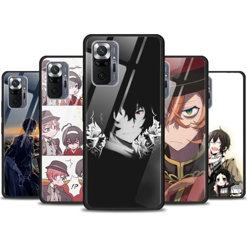 Bungou Stray Dogs Tempered Glass Cover For Xiaomi Redmi Note 10 10S 9 9T 9S 8T 8 9A 9C 8A 7 Pro Max Phone Case