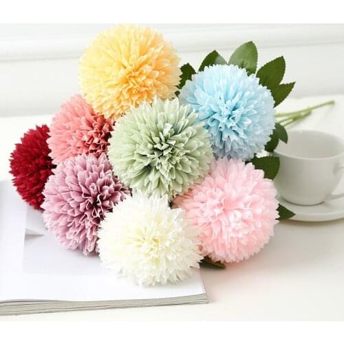 1/3pcs Dandelion Flower Ball Simulation Road Lead Artificial Flower Home Decoration Wedding Bouquet Wall Fake Flower Silk Decor