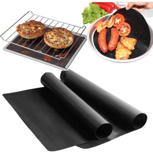 1pc Non-stick BBQ Grill Mat Cooking Grilling Sheet Heat Resistance Easily Cleaned Baking Mat Kitchen Tools
