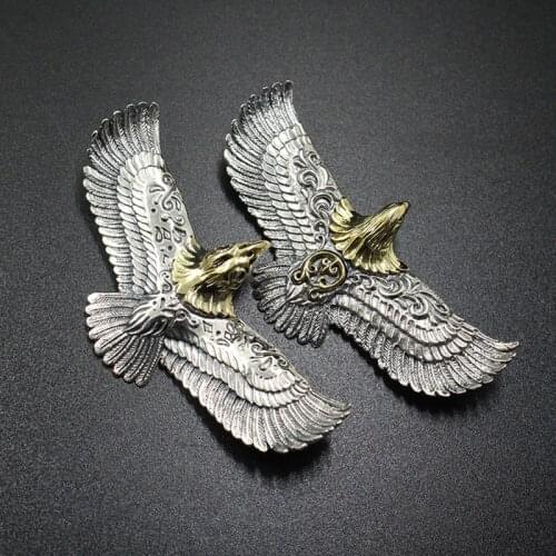 1PC EDC Brass Flying Eagle Shape Pendant Keychain Key Chain Ring DIY Decorative Accessories EDC Multipurpose Pendant