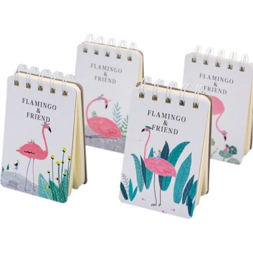1pcs/lot Portable Kawaii Weekly Planner Creative Flamingo Series Notebook For Kids Korean Sketchbook Stationery