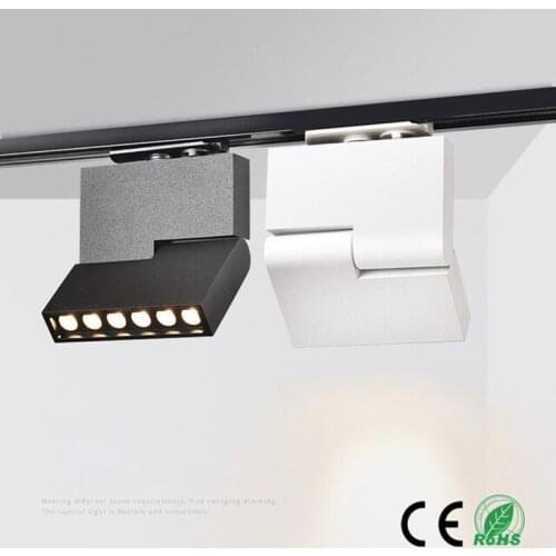 6W 12W 20W LED Track Light Spotlight Track Lighting for Living Room Home Exhibition Hall Art Showroom Ceiling Lamp Dimmab 1pcs