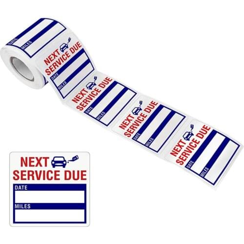 Oil Change Stickers Reminder Service Sticker Stickers Windo 150pcs/roll