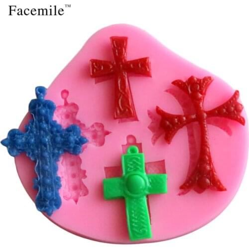 4 Hole Lace Cross Silicone Party Fondant Cup Cake Decorating Tools Chocolate Candy Sugar Mold 10x9x1.1cm 50-181 Gift