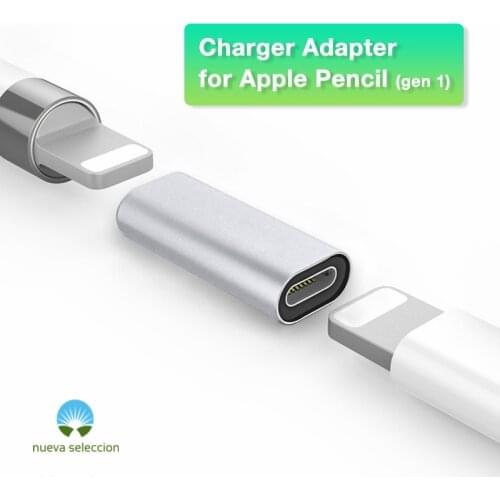 For Apple Pencil 1 Charger Adapter Connector Charging Cable Cord for Apple iPad Pro Pencil 1st Generation Metal Shell Tiny