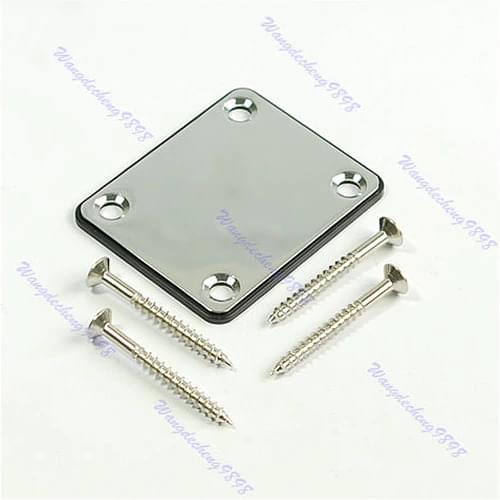 Guitar Accessories Chrome Neck Plate W/Screw For Fd Start Tele Screws dropshipping