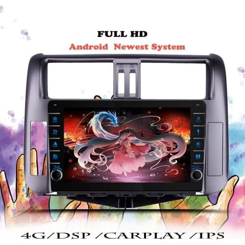 Android 10.0 For Toyota Land Cruiser Prado 150 2009 2010-2013 Car Radio Multimedia Video Player Navigation GPS No 2din 2din DVD