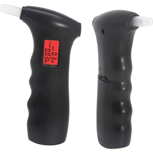 Prefessional Police Breath Alcohol Tester Digital Breathalyzer Sobriety Tester with 5 Mouthpieces