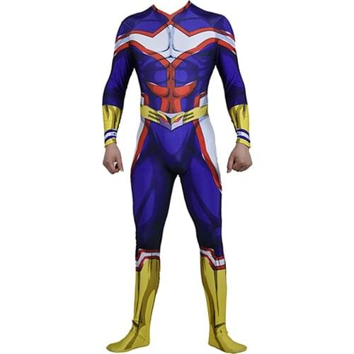 Anime Boku no My Hero Academia All Might Jumpsuit Romper Cosplay Costume Outfits Halloween Carnival Suit