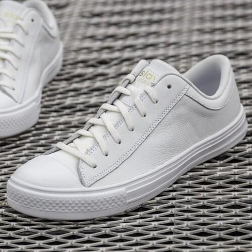 Men Women Skateboard shoes First layer cowhide fashion White Shoes super light cushioning Sneakers Lace-up Casual Shoes