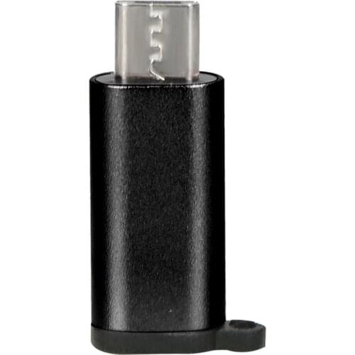 Mini Portable Aluminum USB-C to Micro USB Adapter with Keychain Anti-lost USB Type-C to Micro USB Convert Connector