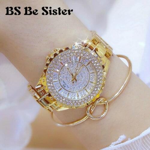 Fashion Ladies Bracelet Watch Women Luxury Rhinestone Watches Lady Diamond Dress Watch Stainless Steel Bracelet Wristwatches