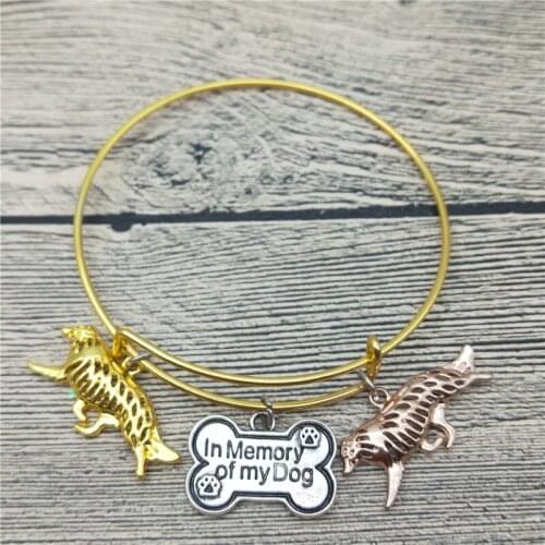 Trendy New Alaskan Malamute Bangles Cute Alaskan Malamute Dog Bangles Bracelets Fashion Pet Jewellery