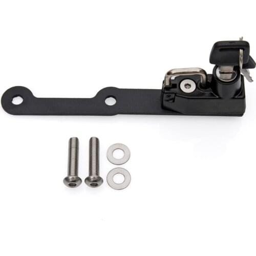 Motorcycle Helmet Lock Mount Hook Black Side Anti-theft Security Alloy with 2 Keys For For Kawasaki Z900RS Z900 RS 2018 2019