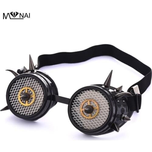 Rivet Glasses Halloween Men Vintage Style Steampunk Goggles Party Women Gothic Cosplay Costumes Eyewear Drop Shipping