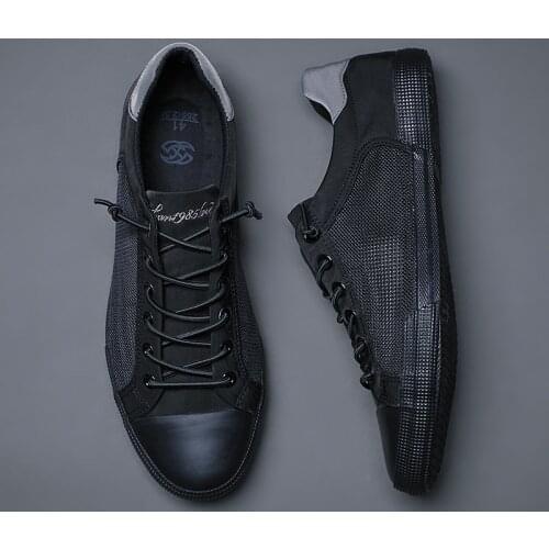 Summer New Mens Canvas Vulcanize Shoes Elastic Band White Washed Cloth Loafers Breathable Holes Casual Non-slip Flats