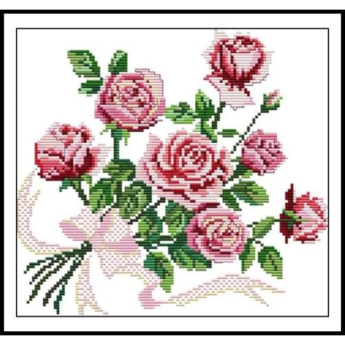 Engagement of Love Paintings Cross Stitch Kit 14ct Printed Fabric 11ct Counted Canvas DIY Needlework Set Handwork Embroidery Kit