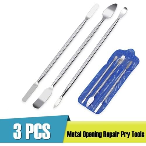 3Pcs Metal Opening Repair Pry Tools Double-Headed Spudger Disassembling Spudger Kits Disassemble Crowbar Tool for Phones Tablets