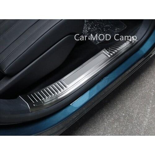 For Peugeot 5008 GT 2017 2018 2019 Stainless Steel Inner Door Sill Scuff Plate Threshold Cover Trim 4pcs Car Styling
